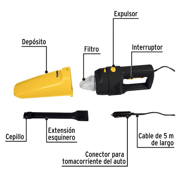 Aspiradora para auto, de 12 volts, Pretul 22090