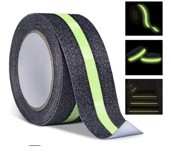 Rollo de 5 m cinta antiderrapante fotolumini. 50 mm abrasivo 101450