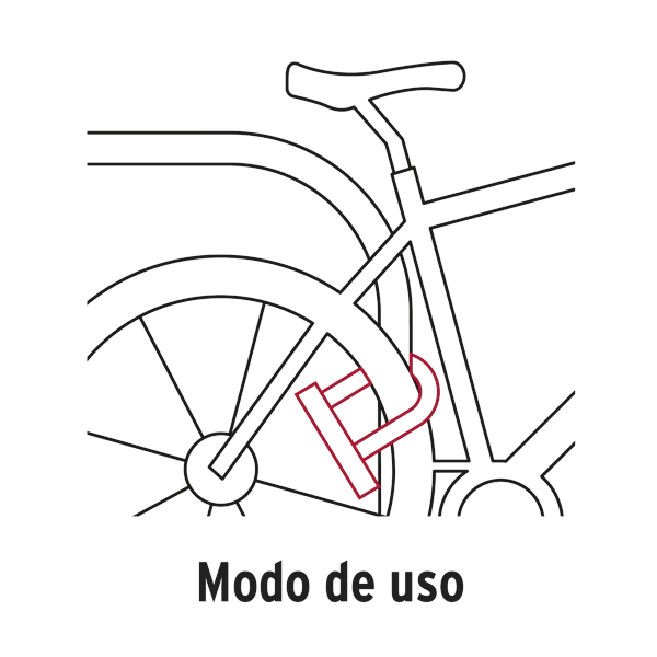 Candado rígido tipo "U" de 12mm, HERMEX 49620