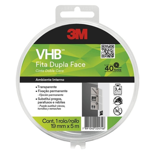 3M CINTA DOBLE CONTACTO 19mm x 5m