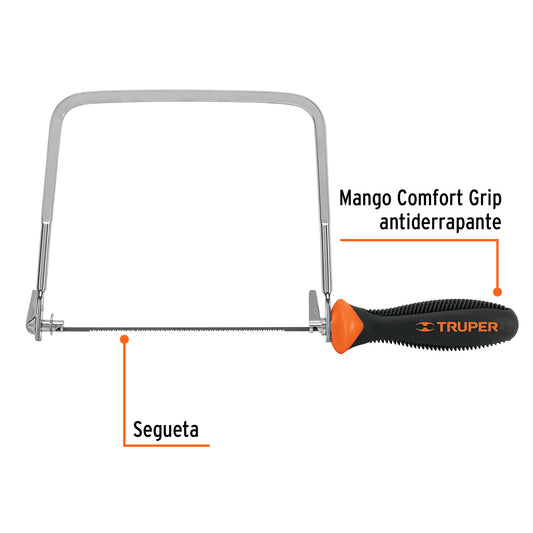 Arco calador con 5 seguetas de 6-1/2", Truper 10221
