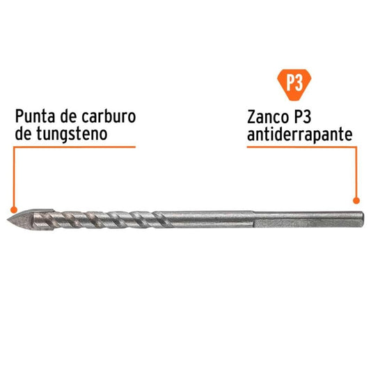 Broca para vidrio y azulejo 3/16", Truper Expert