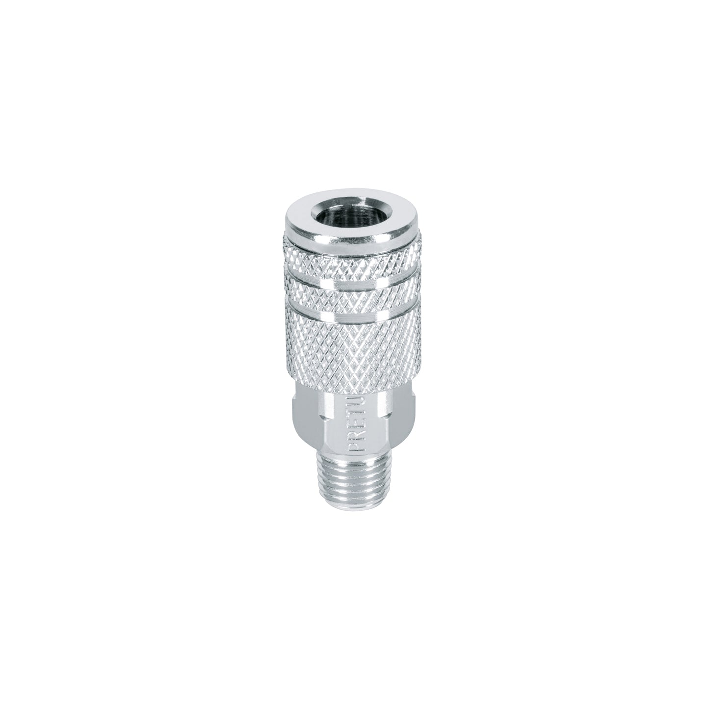 Cople rápido de acero, macho, cuerda 1/4" NPT, PRETUL 27029