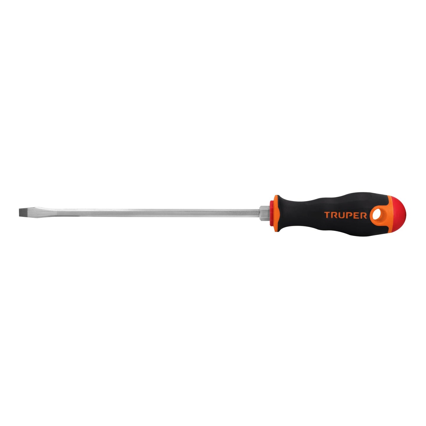 Desarmador plano 1/4" x 8" mango Comfort Grip, Truper 100833