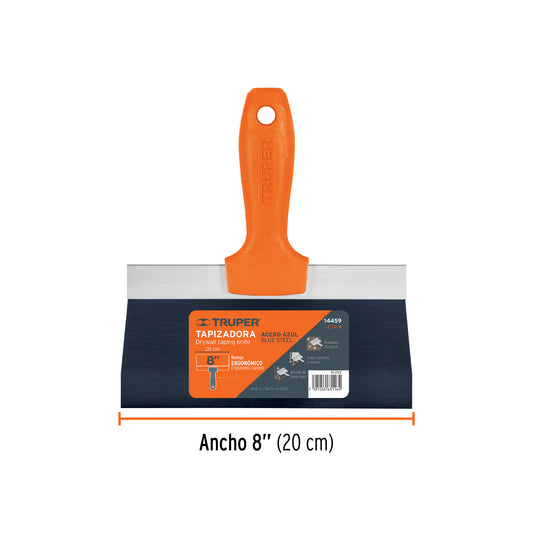 Espátula tapizadora de 8" acero al medio carbono, Truper 14459