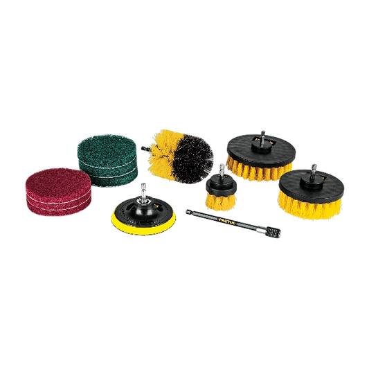 Juego 12 accesorios de limpieza y asentado p/taladro, Pretul 27191