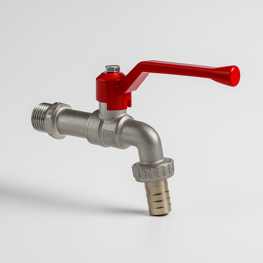 Llave esférica cromada para jardín 150 lb. 1/2" Cim