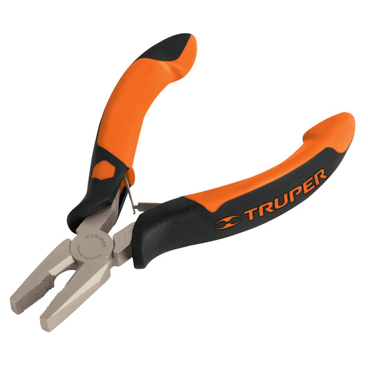 Mini pinza para electricista 5" mango Comfort Grip, Truper 17371