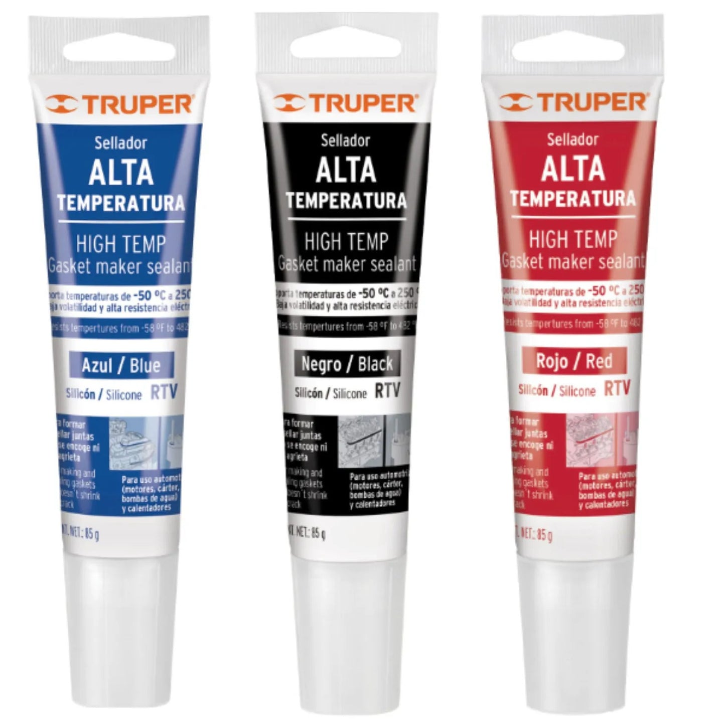 Sellador de silicón para altas temperaturas, 85 g